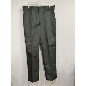 VF Imagewear Men's Pants Sz 34x31 Wool‎ Blend Dark Green Grip Waist